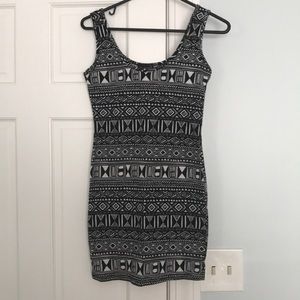 Tribal body con mini dress